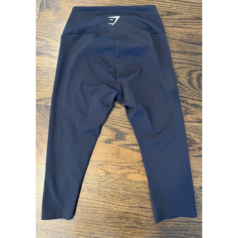 Gymshark Black High Rise Training Activewear Cropped Leggings Womens Size Small